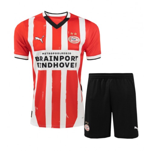 Dětský fotbalový dres PSV Eindhoven 2024-25 Domácí Krátký Rukáv (+ trenýrky)